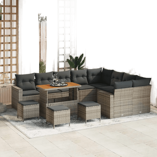 Vidaxl Hagesofa Set 13 pcs Grå