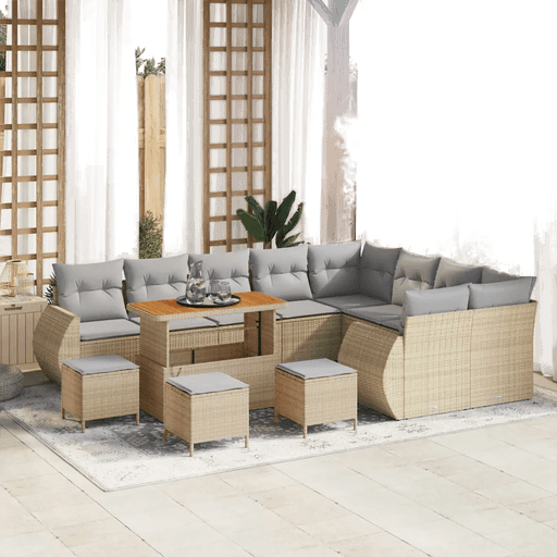 Vidaxl Hagesofa Set 13 pcs Beige