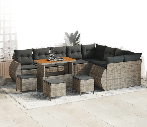 Vidaxl Hagesofa Set 13 pcs Grå