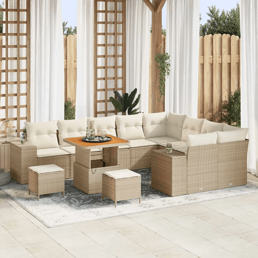 Vidaxl Hagesofa Set 12 pcs Beige