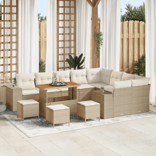Vidaxl Hagesofa Set 13 pcs Beige