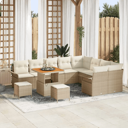Vidaxl Hagesofa Set 12 pcs Beige
