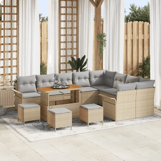 Vidaxl Hagesofa Set 13 pcs Beige