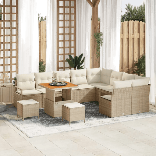 Vidaxl Hagesofa Set 12 pcs Beige