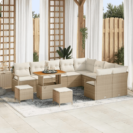 Vidaxl Hagesofa Set 12 pcs Beige