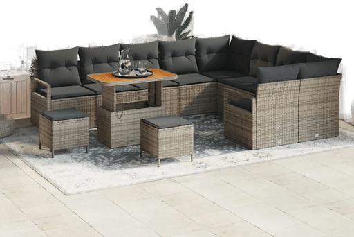 Vidaxl Hagesofa Set 12 pcs Grå