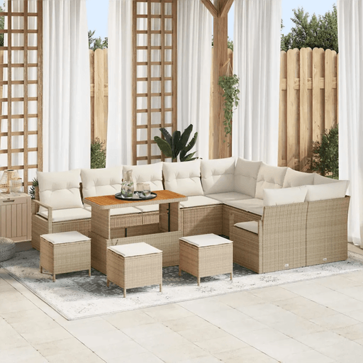 Vidaxl Hagesofa Set 13 pcs Beige
