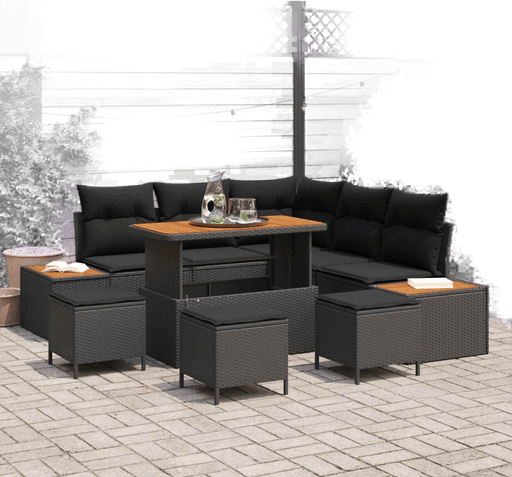 Vidaxl Hagesofa Set 9 pcs