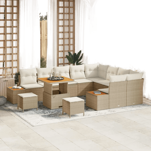 Vidaxl Hagesofa Set 12 pcs Beige