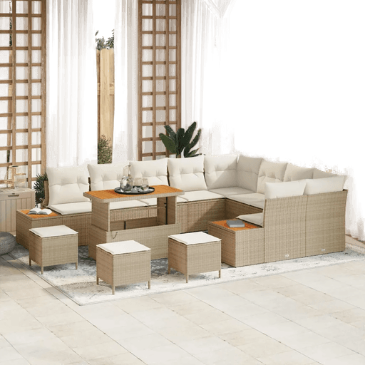 Vidaxl Hagesofa Set 13 pcs Beige