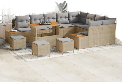 Vidaxl Hagesofa Set 13 pcs Beige
