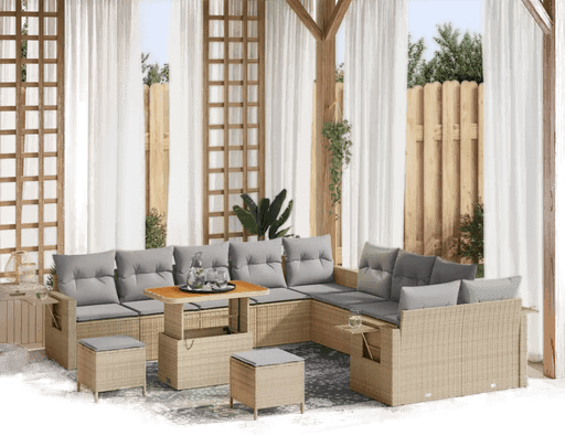 Vidaxl Hagesofa Set 13 pcs Beige