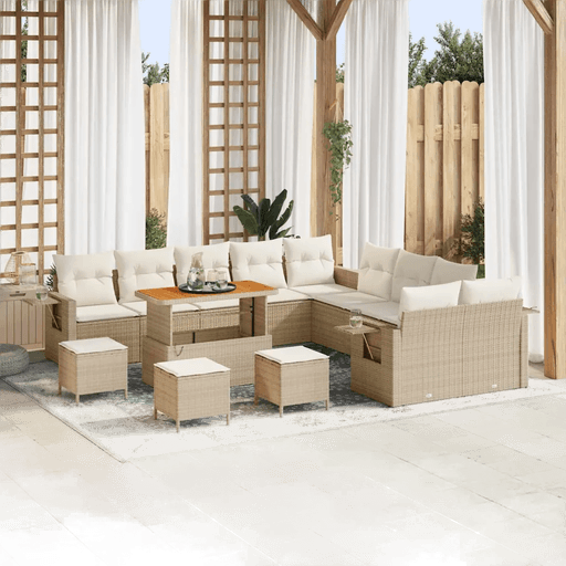 Vidaxl Hagesofa Set 14 pcs Beige