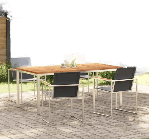 Vidaxl Hage Spisegruppe 5 pcs Teaktre