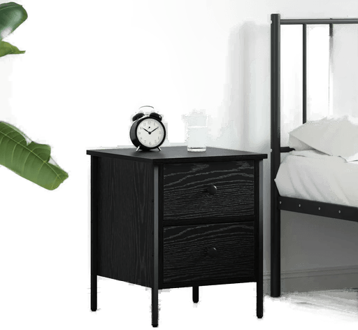 Vidaxl Nattbord Svart eik 40 x 42 cm