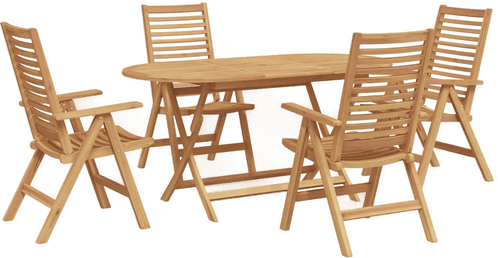 Vidaxl Hage Spisegruppe 5 pcs Teak
