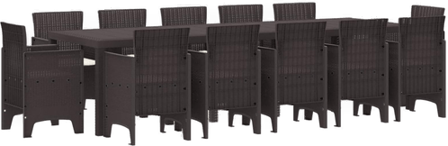 Vidaxl Hage Spisegruppe 13 pcs Brun