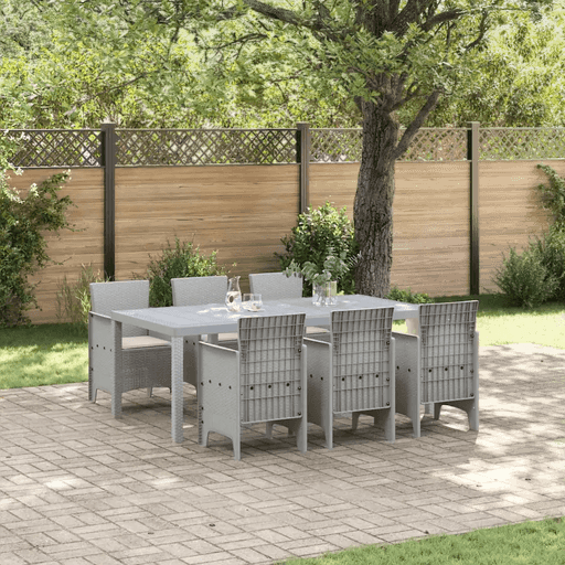 Vidaxl Hage Spisegruppe 7 deler Lysegrå