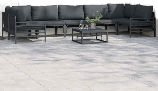 Vidaxl Hagesofa Set 7 pcs Svart