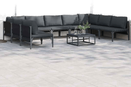 Vidaxl Hagesofa Set 9 pcs Svart