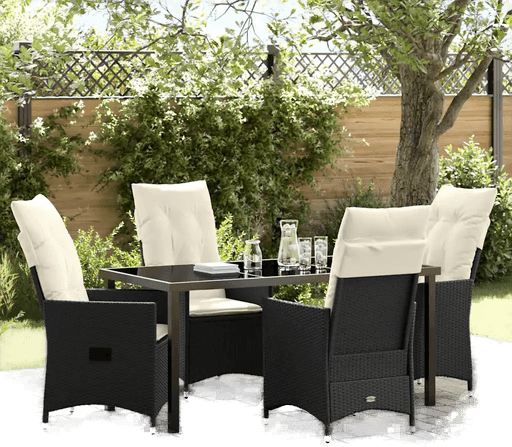 Vidaxl Hage Spisegruppe 5 pcs Svart