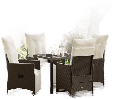 Vidaxl Hage Spisegruppe 5 pcs Brun