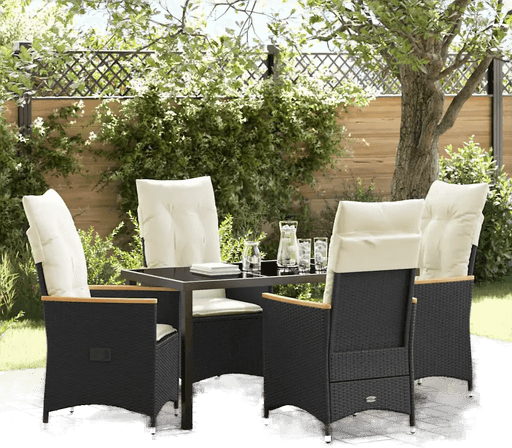 Vidaxl Hage Spisegruppe 5 pcs Svart