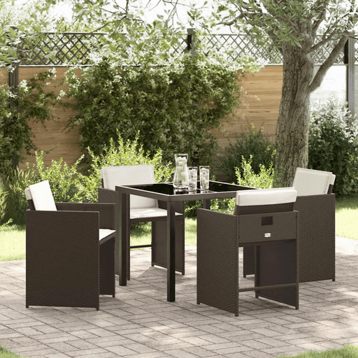 Vidaxl Hage Spisegruppe 5 pcs Brun