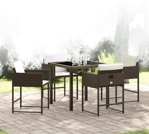 Vidaxl Hage Spisegruppe 5 pcs Brun