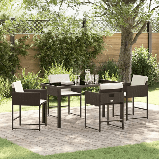 Vidaxl Hage Spisegruppe 5 pcs Brun