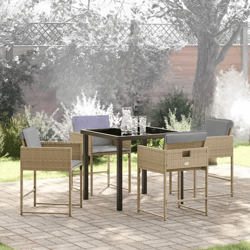 Vidaxl Hage Spisegruppe 5 pcs Beige