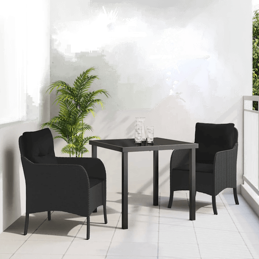 Vidaxl Hage Spisegruppe 3 pcs Svart