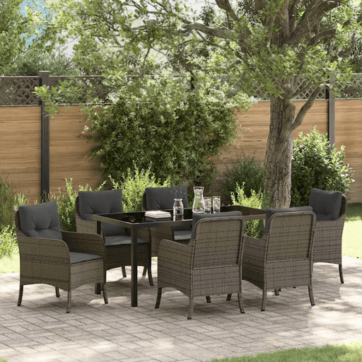 Vidaxl Hage Spisegruppe 7 pcs Grå