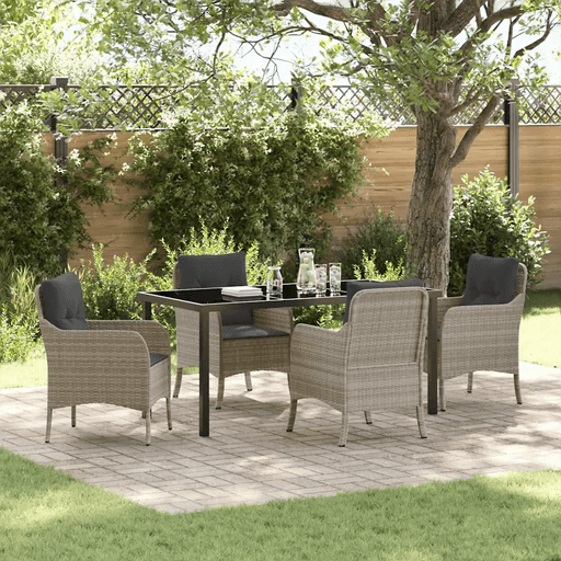 Vidaxl Hage Spisegruppe 5 pcs Lysegrå