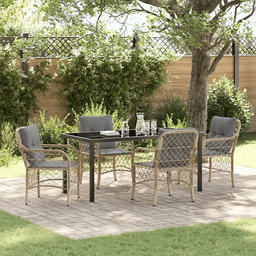 Vidaxl Hage Spisegruppe 5 pcs Beige