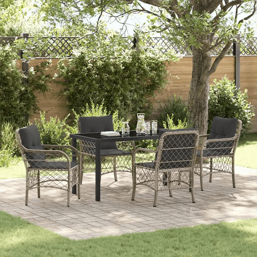 Vidaxl Hage Spisegruppe 5 pcs Lysegrå