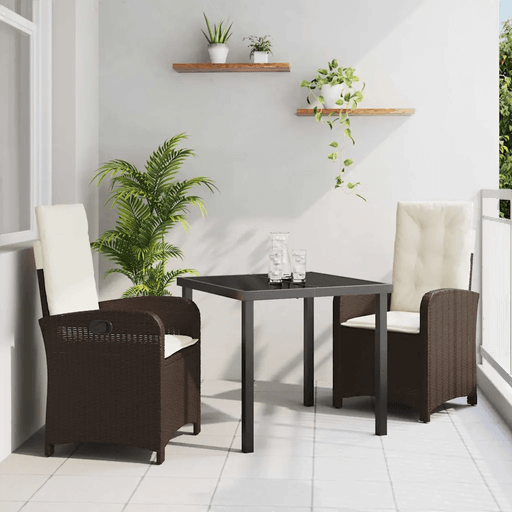 Vidaxl Hage Spisegruppe 3 pcs Brun