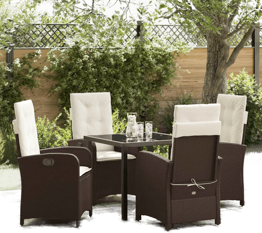 Vidaxl Hage Spisegruppe 5 pcs Brun