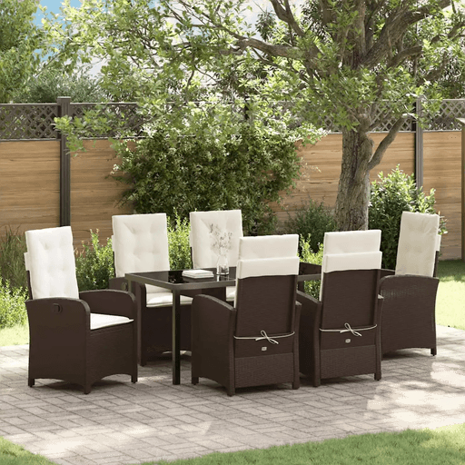 Vidaxl Hage Spisegruppe 7 pcs Brun