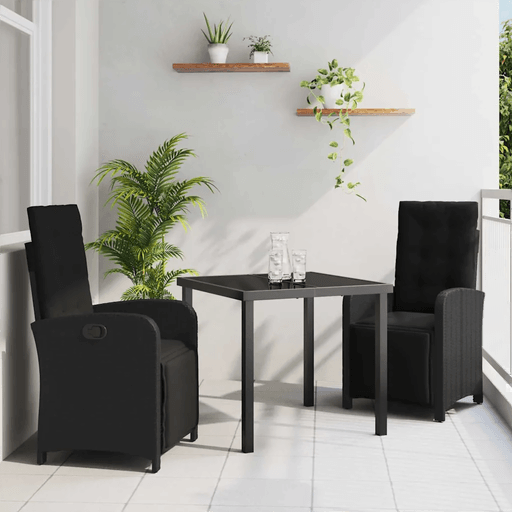 Vidaxl Hage Spisegruppe 3 pcs Svart