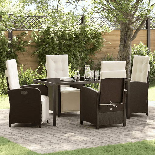 Vidaxl Hage Spisegruppe 5 pcs Brun