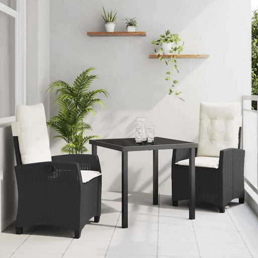 Vidaxl Hage Spisegruppe 3 pcs Svart