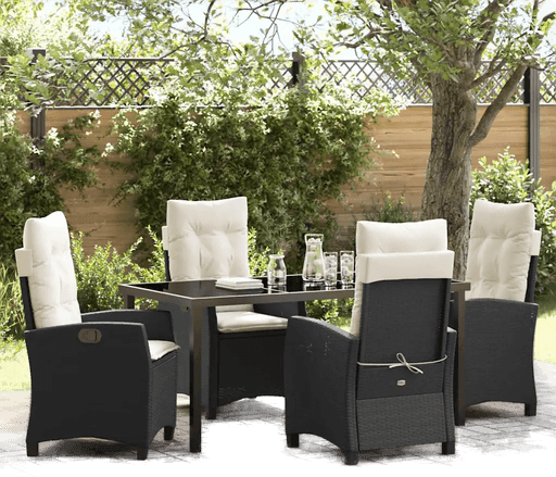 Vidaxl Hage Spisegruppe 5 pcs Svart
