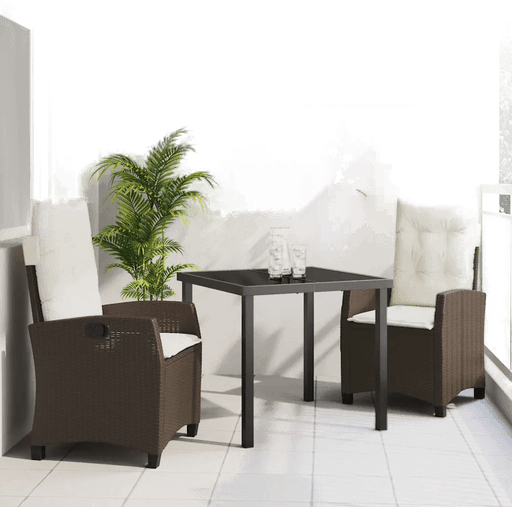 Vidaxl Hage Spisegruppe 3 pcs Brun