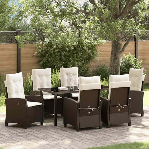 Vidaxl Hage Spisegruppe 7 pcs Brun