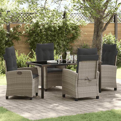 Vidaxl Hage Spisegruppe 5 pcs Lysegrå