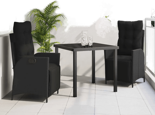 Vidaxl Hage Spisegruppe 3 pcs Svart