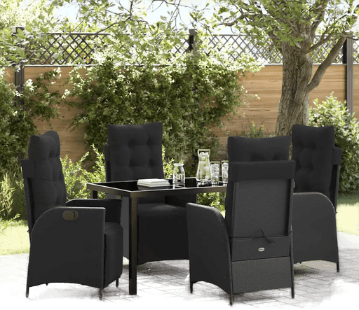 Vidaxl Hage Spisegruppe 5 pcs Svart