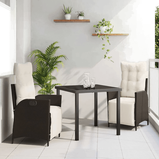 Vidaxl Hage Spisegruppe 3 pcs Brun