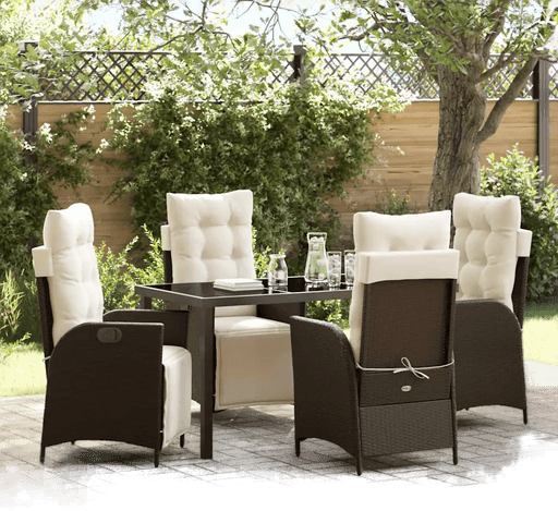 Vidaxl Hage Spisegruppe 5 pcs Brun